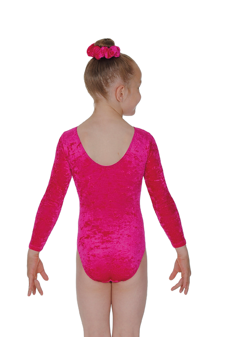 Ramona Long Sleeved Crushed Velour Leotard