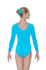 Classic Long Sleeved Smooth Velour Gymnastics Leotard