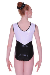 Shadow Monochrome Crystal Sleeveless Leotard