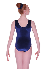 Justaucorps de gymnastique en velours Athena bleu marine ou noir