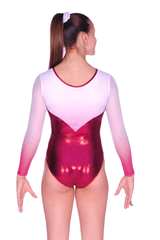 Vogue Long Sleeved Gymnastics Leotard with Ombre Mesh