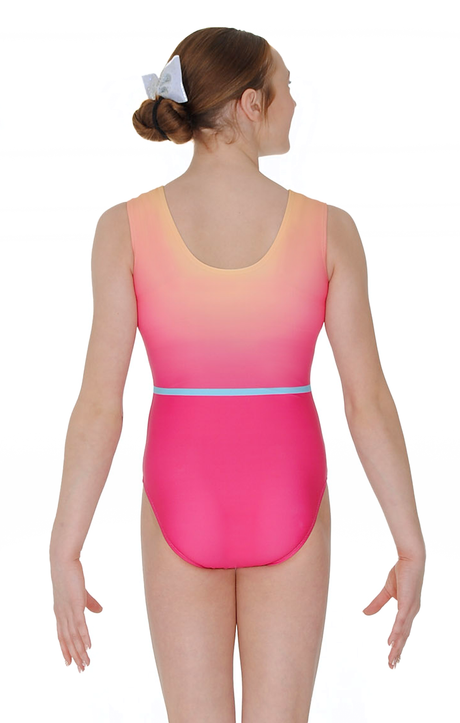 Sorbet Matt Sublimated Ombré Leotard with Crystal Motif