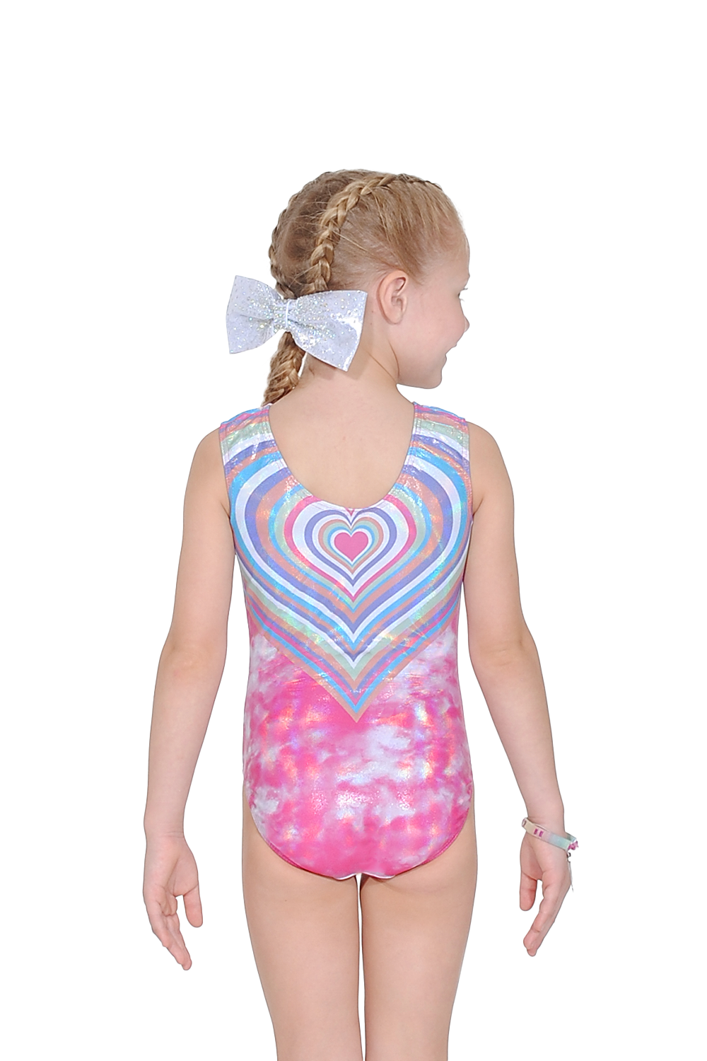 Harmony Heart Print Multi-coloured Gymnastics Leotard