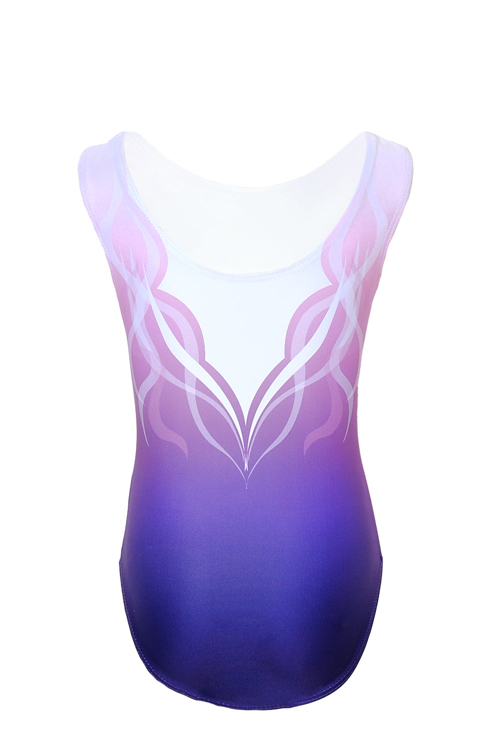 Fantasia Matt Lycra Printed Gymnastics Leotard with Crystal Motif