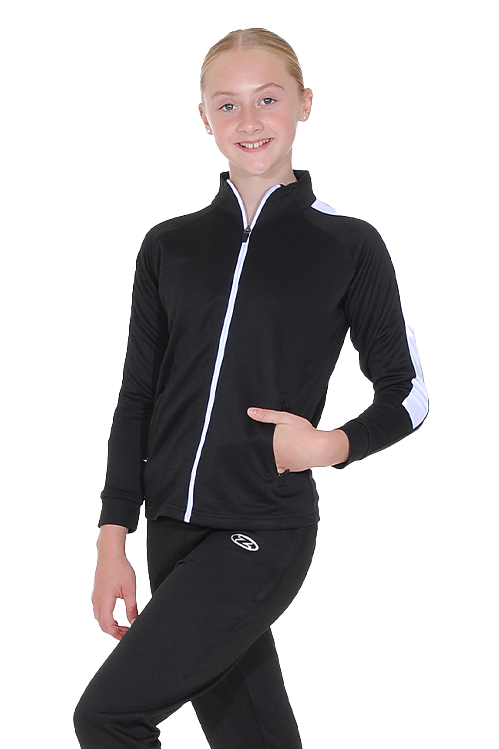 Two-Tone Zipped Tracksuit Top