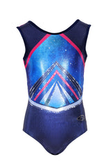 Galactic Cross Strappy Mesh Back Sleeveless Leotard