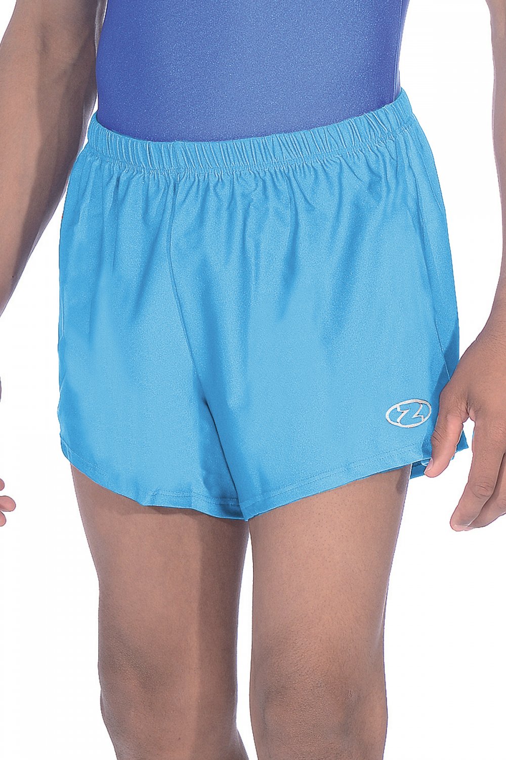 Short de gymnastique en nylon et lycra brillant pour garçons/hommes