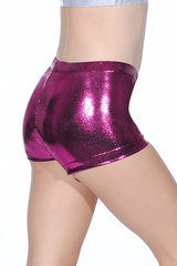 Short de gymnastique hipster chic en nylon brillant et lycra