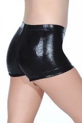 Short de gymnastique hipster chic en nylon brillant et lycra