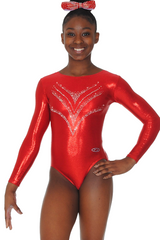 Justaucorps de gymnastique à manches longues Elegance Shine Motif 7