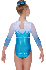 Oceania Long Sleeved Applique Gymnastics Leotard