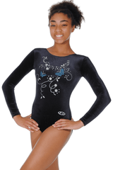 Panache Butterfly Motif Long Sleeve Gymnastics Leotard