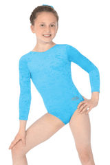 Ramona Long Sleeved Crushed Velour Leotard