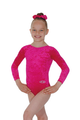 Ramona Long Sleeved Crushed Velour Leotard