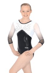 Shadow Ombre Mesh 3/4 Sleeve Leotard