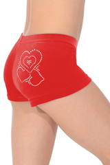 Shorty taille basse à motif cristal Amour