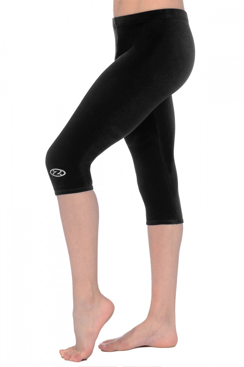 Legging de gymnastique Capri en velours lisse