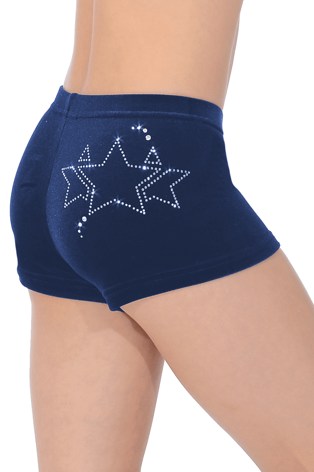 Short de gymnastique Galaxy avec motif en cristal étoilé